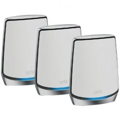 NETGEAR Orbi RBK853 WiFi 6 Tri-Band Mesh WLAN System AX6000 3-Set RBK853-100EUS - Router WLAN ⋅ LAN
