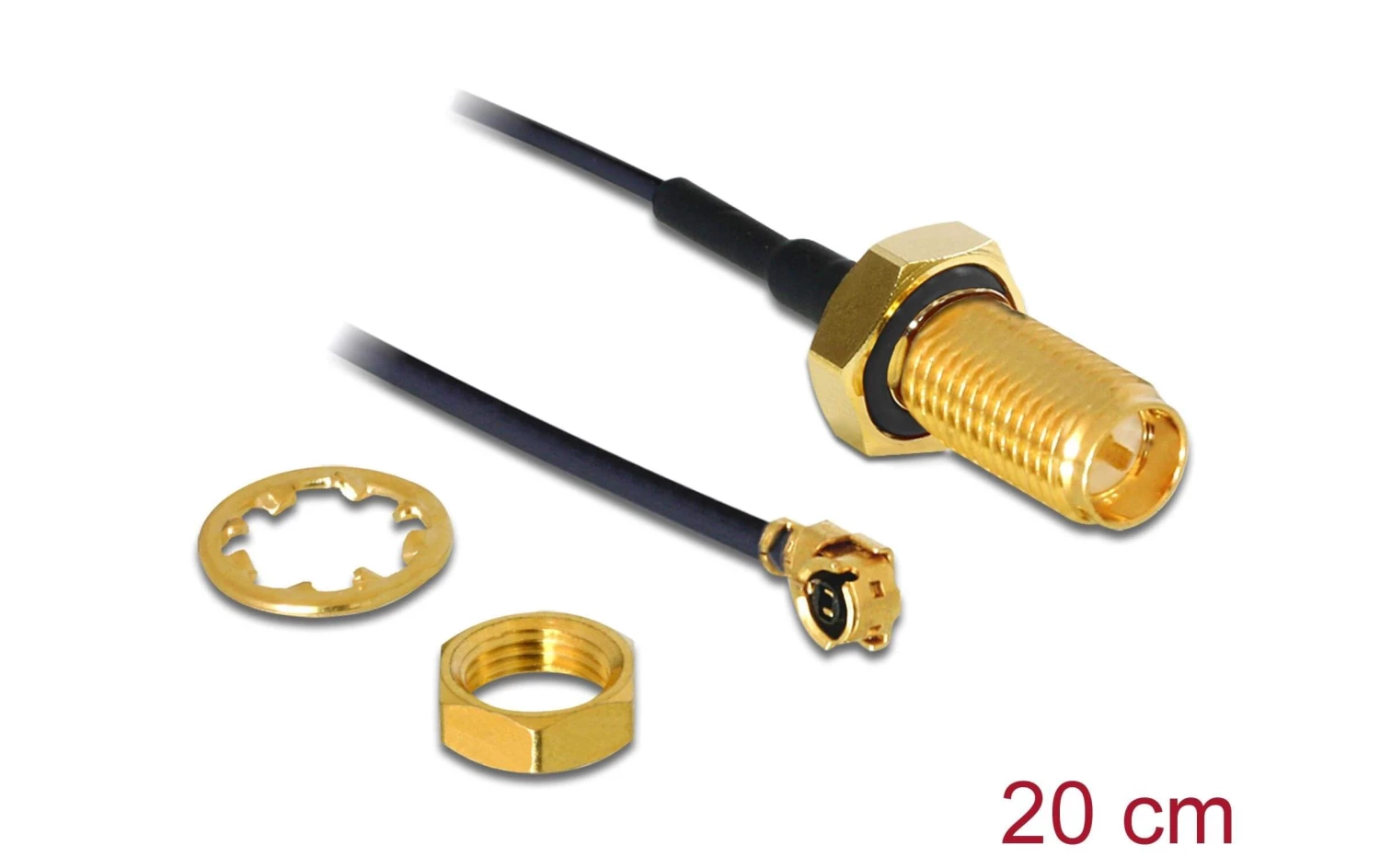 DeLock Antennenkabel RP-SMA Zu MHF I, 0.2 M - Antennen 4 DeLock Antennenkabel RP-SMA Zu MHF I, 0.2 M - Antennen – Bild 2