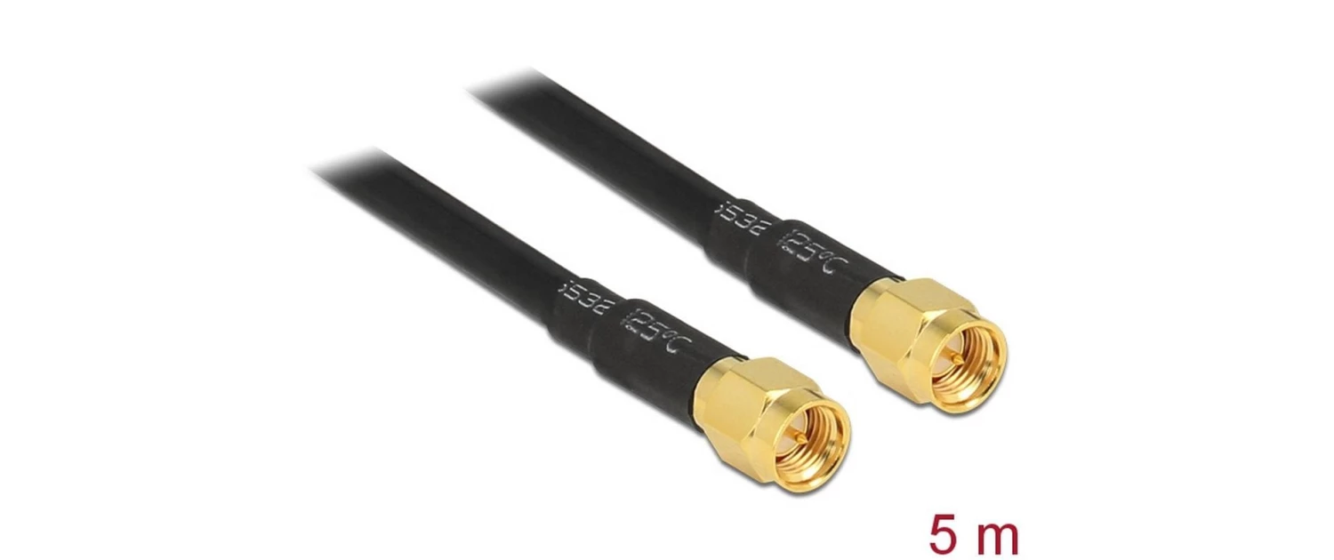 DeLock Antennenkabel LMR195 SMA Zu SMA, 5 M - Antennen 4 DeLock Antennenkabel LMR195 SMA Zu SMA, 5 M - Antennen – Bild 2