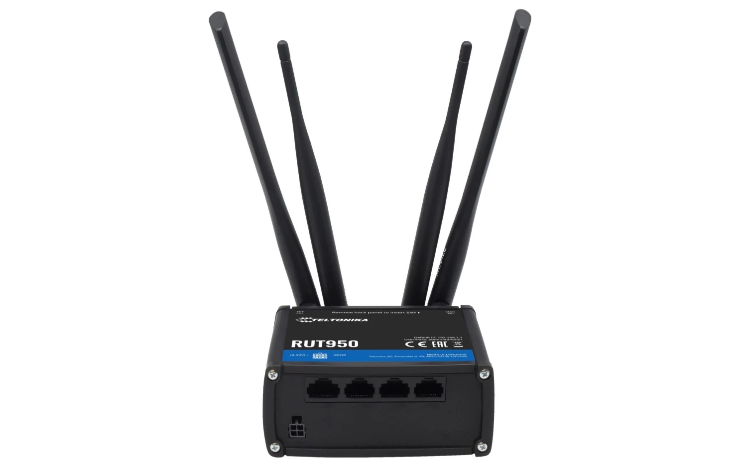 Teltonika LTE-Industrierouter RUT950NG Dual-SIM - Router WLAN ⋅ LAN 3 Teltonika LTE-Industrierouter RUT950NG Dual-SIM - Router WLAN ⋅ LAN