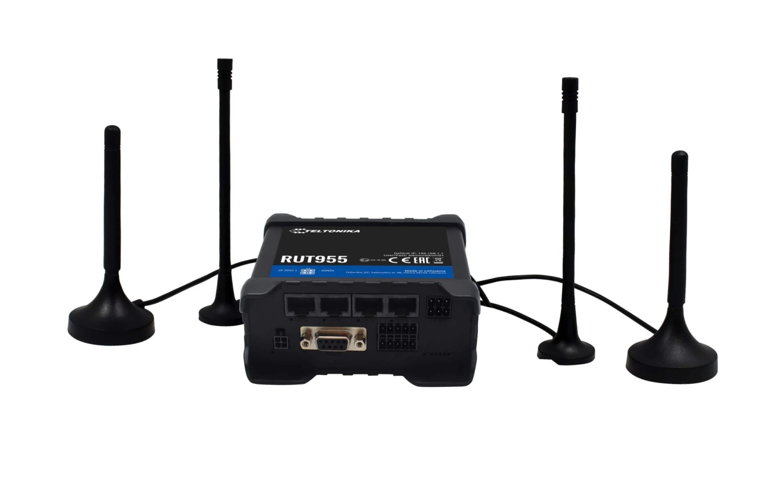 Teltonika LTE-Industrierouter RUT955NG Dual-SIM - Router WLAN ⋅ LAN 3 Teltonika LTE-Industrierouter RUT955NG Dual-SIM - Router WLAN ⋅ LAN