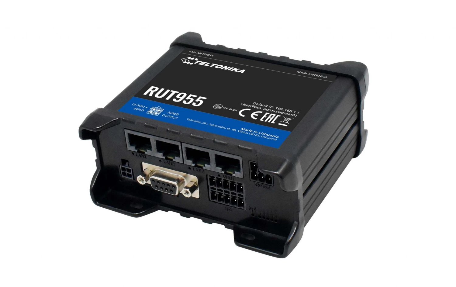 Teltonika LTE-Industrierouter RUT955NG Dual-SIM - Router WLAN ⋅ LAN 4 Teltonika LTE-Industrierouter RUT955NG Dual-SIM - Router WLAN ⋅ LAN – Bild 2